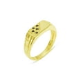 thumbnail image 1 of LBG British Made 18k Yellow Gold Natural Sapphire Mens Band Ring - 25 size options - Size 10.5, 1 of 6