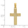 thumbnail image 3 of Auriga 14K Yellow Gold Rn Cross Charm Pendant for Women (L-18.1 mm,W-12.33 mm), 3 of 6