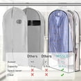 thumbnail image 3 of 10" Gusseted All Clear Garment Bags , 40" Suit Bags for Closet Storage Hanging Clothes, Shirts, Coats, Dresses, 3 Packs, 3 of 7