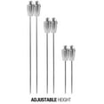 thumbnail image 3 of Sorbus 2-Pack Stainless Steel Torches - 5 ft. Long Garden Patio Décor  (Silver - Barrel), 3 of 9