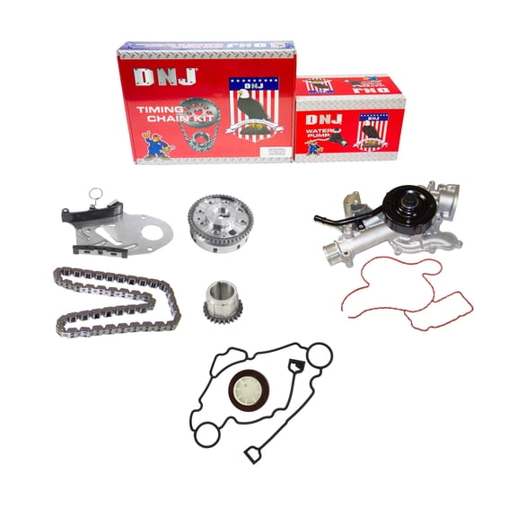 DNJ TK1160AWP Timing Chain Kit with Water Pump Fits Cars & Trucks 03-08 Chrysler 5.7L V8 OHV