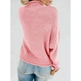thumbnail image 6 of Sherrylily Fall Women Turtleneck Sweaters Batwing Pullover Winter Loose Knit Jumper, 6 of 7