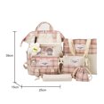 thumbnail image 4 of Mochilas Bolso 5 uds mochilas Kawaii para niñas estilo preppy a cuadros mochila grande estuche para lápices, 4 of 8