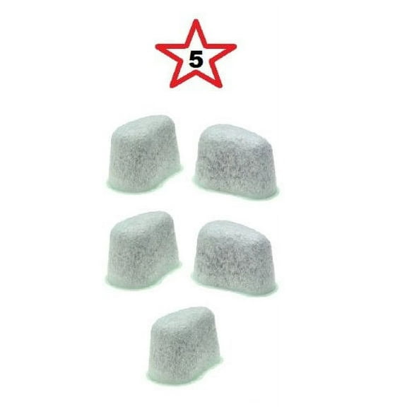 Charcoal Water Filters for Krups Coffeemakers, Set of 5
