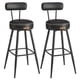 thumbnail image 1 of VASAGLE EKHO Colección - Juego de 2 Taburetes de Bar, Sillas Giratorias de Barra con Respaldo, Cuero Sintético con Costuras, Moderno Siglo Medio, Altura 76 cm, Barra Cocina, Negro Tinta LBC889B01, 1 of 9