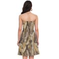 thumbnail image 3 of Dailycode Summer Dresses for Women Strapless Casual Beach Cover Ups Brown Snake Skin Tube Top Sundress, 3 of 8