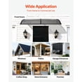 thumbnail image 6 of VEVOR Awnings for Door Entrance, 38 x 78 in, Exterior Front Door Window Awnings with Drainage & ABS Bracket, Rain Snow Sun Protection, Overhang Polycarbonate Door Canopy for Porch Patio, Smoky Gray, 6 of 9