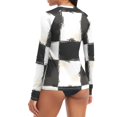 thumbnail image 5 of joogoo Womens UPF 50+ Rash Guard Checkered Grid-d1 Long Sleeve UV Protection Sun Shirts Tops M, 5 of 7