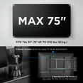 Atlantic Motorized TV Wall Mount, Slim Profile, Panoramic 170 Degree View for 32”75” TVs