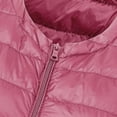 thumbnail image 5 of Uootdi Womens Puffer Vest Plus Size Collarless Full Zip Up Sleeveless Bubble Jackets Lightweight Quilted Padded Warm Coat Outerwear Gift, 5 of 7