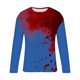 thumbnail image 3 of Blusas y camisas de manga larga y cuello redondo para hombre, camisetas casuales con estampado de moda y cuello redondo, blusas de licra de manga corta para hombre., 3 of 4