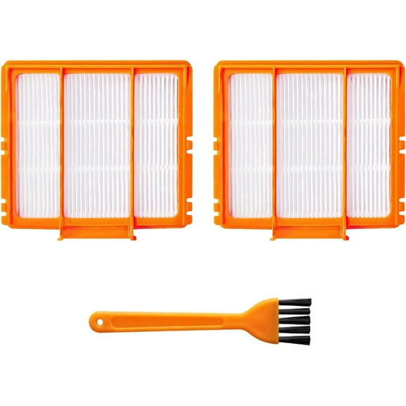HEPA Filter for Shark AI AV2501S, AV2501AE, RV2502AE, RV2520AOUS, AV2510AOUS Robotic Vacuum Cleaner Replacement Parts - 2 Pack Filter Cleaning Brush