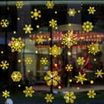 thumbnail image 1 of 8 Sheets Gold Snowflake Window Clings Decor,Farmhouse Rustic Xmas Snowflake Decorations for Christmas Indoor Home School Office Classroom Kids Winter Holiday Party,23.6x17.7inch, 1 of 5