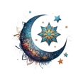thumbnail image 2 of Plus Size T-Shirt Crescent Moon Intricate Patterns Graphic Print T-Shirt Summer Crew Neck Short Sleeve Women'S Casual Holiday T-Shirt Plus Size, 2 of 7