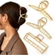 thumbnail image 1 of Paquete de 3 pinzas para el cabello antideslizantes de metal dorado para mujeres y niñas, para cabello largo, grueso y fino JM, 1 of 5