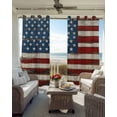 thumbnail image 6 of Farmhouse American Flag Blackout Curtains for Bedroom Living Room Darkening Curtains 63 Inches Long Blue Red USA Flag Vintage Window Curtain 2 Panels Set Window Treatment Grommet Drapes 42"x63", 6 of 9