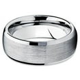 thumbnail image 3 of Silly Kings 8mm Tungsten Carbide Wedding Band Men & Women Brushed Gray Comfort Fit Ring, 3 of 3