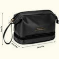 thumbnail image 3 of ZIVACATE Makeup Bag With Compartments Toiletry Bags For Traveling Women Large Cosmetic Bag Organizer, Black, 3 of 7
