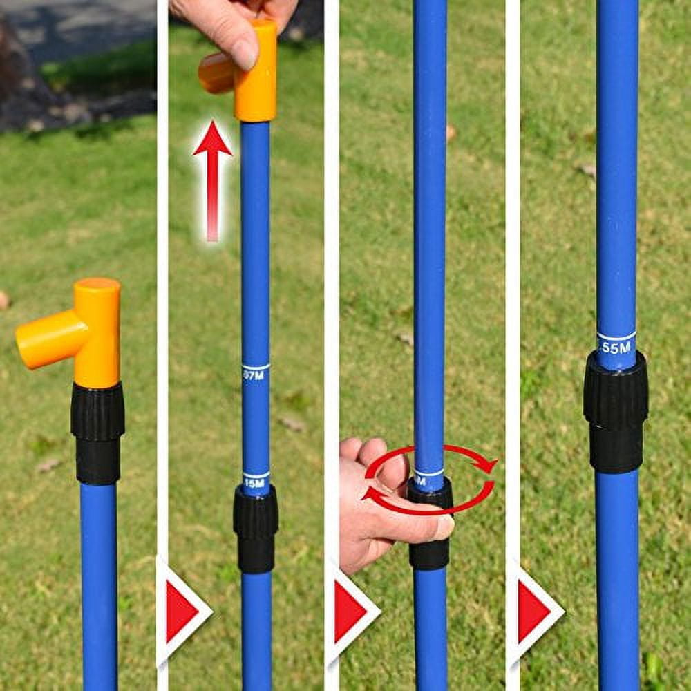 Sunrise Umbrella Outdoor Portable Volleyball Badminton Net, with Stand 16.7'