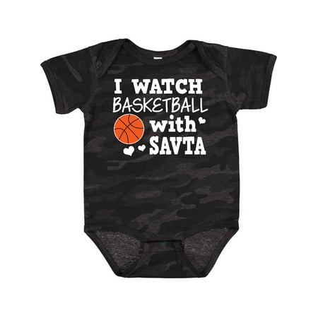 

Inktastic I Watch Basketball with Savta Gift Baby Boy Bodysuit