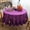 Halloween-purple, variant on Fall Tablecloth 60×60 Inch Round, Buffalo Plaid Autumn Harvest Pumpkin Washable Seasonal Table Cover for Party Picnic Dinner Decor