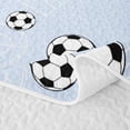 thumbnail image 5 of meiyoeat Football Monogrammed E Quilt Full for Boys, Blue Sport Soccer Full Bedspread Sets, 3 Pieces, 1 Comforter and 2 Pillowcases, 5 of 7