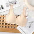 thumbnail image 4 of BaoFuBaoMei Pull on Bras for Women Plus Size Wide Strap Wireless Bra V Neck Seamless Brassiere Soft Support Breathable Bralette, 4 of 5