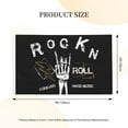 thumbnail image 4 of Rockn Roll Forever Hard Music Flag 3x5 Ft Outdoor Indoor With Grommet Garden Yard Banner Decorative Sign, 4 of 6