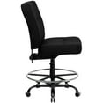 thumbnail image 4 of Flash Furniture HERCULES Series Big & Tall 400 lb. Rated Black Fabric Ergonomic Drafting Chair with Rectangular Back, 4 of 5