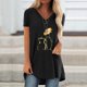 thumbnail image 1 of Pntutb Blusa de manga corta con cuello en V y estampado de tallas grandes para mujer Pntutb Pntutb-4242, 1 of 4