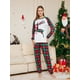 thumbnail image 3 of Pijamas a juego para la familia, traje de Navidad 2024, Año Nuevo, alce, estampado a cuadros, conjunto para adultos y niños, mono de bebé, pijamas familiares, 3 of 5