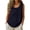 Navy, variant on TEAJOPSUU Boho Cotton Blend Tank Tops for Women Solid Sleeveless Round Neck Shirts Casual Embroidered Blouses Navy