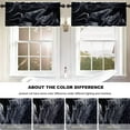 thumbnail image 4 of Marble Waves Kitchen Valances for Windows,Skin Black Marble Valances Curtains Multilayer Polyester Drapes for Kitchen Bedroom 1 Pack 52X18 Inches, 4 of 6