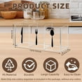 thumbnail image 2 of Transparent Utensil Holder for Kitchen Counter, Plastic Silverware Organizer Pen Holder for Desk, 3 Compartments Flatware Caddy for Knife Spoon Fork, 2 of 7