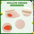 thumbnail image 3 of 50-54 cm circunferencia del sombrero protector solar sombrero de paja verano femenino fruta linda sombrero de copa vacío sombrero para el sol tipo de estilo para niños: estilo4;, 3 of 5