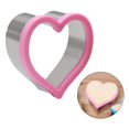 thumbnail image 4 of Cortador de 304, moldes para pasteles de acero inoxidable, cortadores de para cocina, repostería, molde para hornear pan, sándwich, Rosa en forma de corazón Soledad Molde de pastel de chocolate, 4 of 10