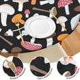 thumbnail image 4 of Colorful Mushroom Mixed Black Pattern Round Fitted Tablecloth with Elastic Edge,Dining Table Cover Waterproof,Outdoor Round Tablecloth for Camping,Dining,Indoor and Outdoor, 4 of 7