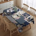 thumbnail image 2 of Pioneer Flower Floral Print Pattern Rectangle Tablecloth 60"x84",Waterproof Polyester Rectangle Table Cloth, Wipeable Spillproof Polyester Tablecloth for Dining, Camping, Indoor and Outdoor, 2 of 5