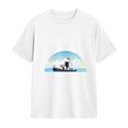 thumbnail image 2 of TJOUL Unisex Adult Jersey Knit Short Sleeve Tee for Urban Style, 2 of 5