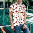 thumbnail image 6 of Lsque Red Mushroom Pattern Mens Polo Golf Shirts Funny Graphics Shorts Sleeve Button Shirts Baseball T-shirt-X-Large, 6 of 7