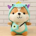 thumbnail image 1 of Juguete de peluche de dinosaurio ardilla, lindo muñeco de peluche, regalos de Navidad y cumpleaños para niñas y niños 35 cm (verde), 1 of 4