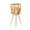 B, variant on Rattan Indoor Plant Stand Straw Woven Flowers Pot Holder Stool with Legs Floor Planter Baskets Rack Wooden Plant Shelf