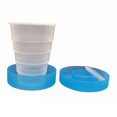 thumbnail image 4 of Travel Size Collapsible Drinking Cup and Built in Pill Box Case - Blue (3-Pack), 4 of 4