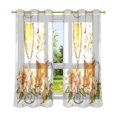 thumbnail image 6 of Yayeee Window Curtains Set of 2 for Living Room Light Filtering 63"x52", Hops Flowers, 6 of 7