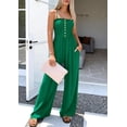 thumbnail image 3 of PRETTYGARDEN Jumpsuits for Women Dressy Summer Sleeveless Travel One Piece Outfits Spring Casual Wide Leg Pants Rompers, 3 of 7