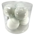 thumbnail image 6 of 3 Inch Matte and Shiny White Glass Christmas Ball Ornaments 6 Piece Set, 6 of 6
