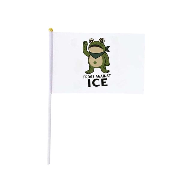 Exquisite Portland Frogs Flags Decoration Frogs Holding Small Flag Event Hand-Waved Festive Decor