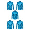 thumbnail image 2 of Minnieouse Camisa transpirable para hombre Satén con mangas largas - Trabajo Boda o hogar Lavable a máquina en agua fría Secado rápido azul M Type2 NO2, 2 of 6