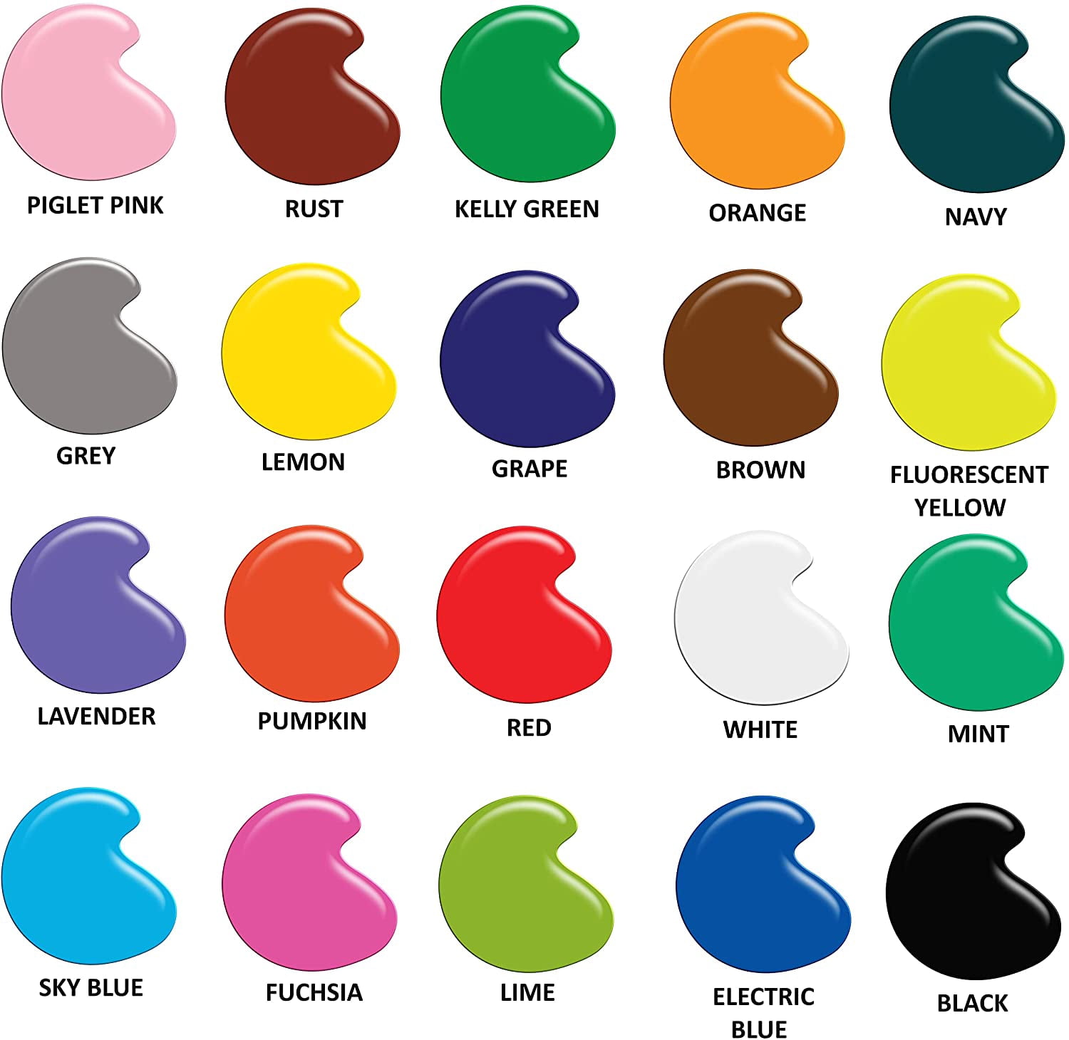 Pintar Art Supply 20 Pack of Acrylic Pouring Paints 2oz. Bottles