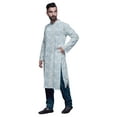 thumbnail image 2 of Atasi Designer Kurta Pajama For Men Printed Angrakha Style Casual Summer Clothing, 2 of 5